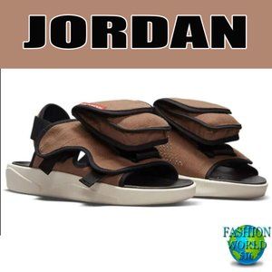 Nike Air Jordan LS Slide Men's Sizes 10-14 Sandal Brown/Habanero Red CZ0791-201